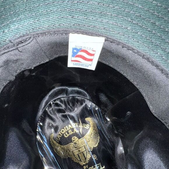 Henschel Hat Co Men’s Medium Deep Green Safari Sportsman Hat With Strap Fiahing - Picture 8 of 8